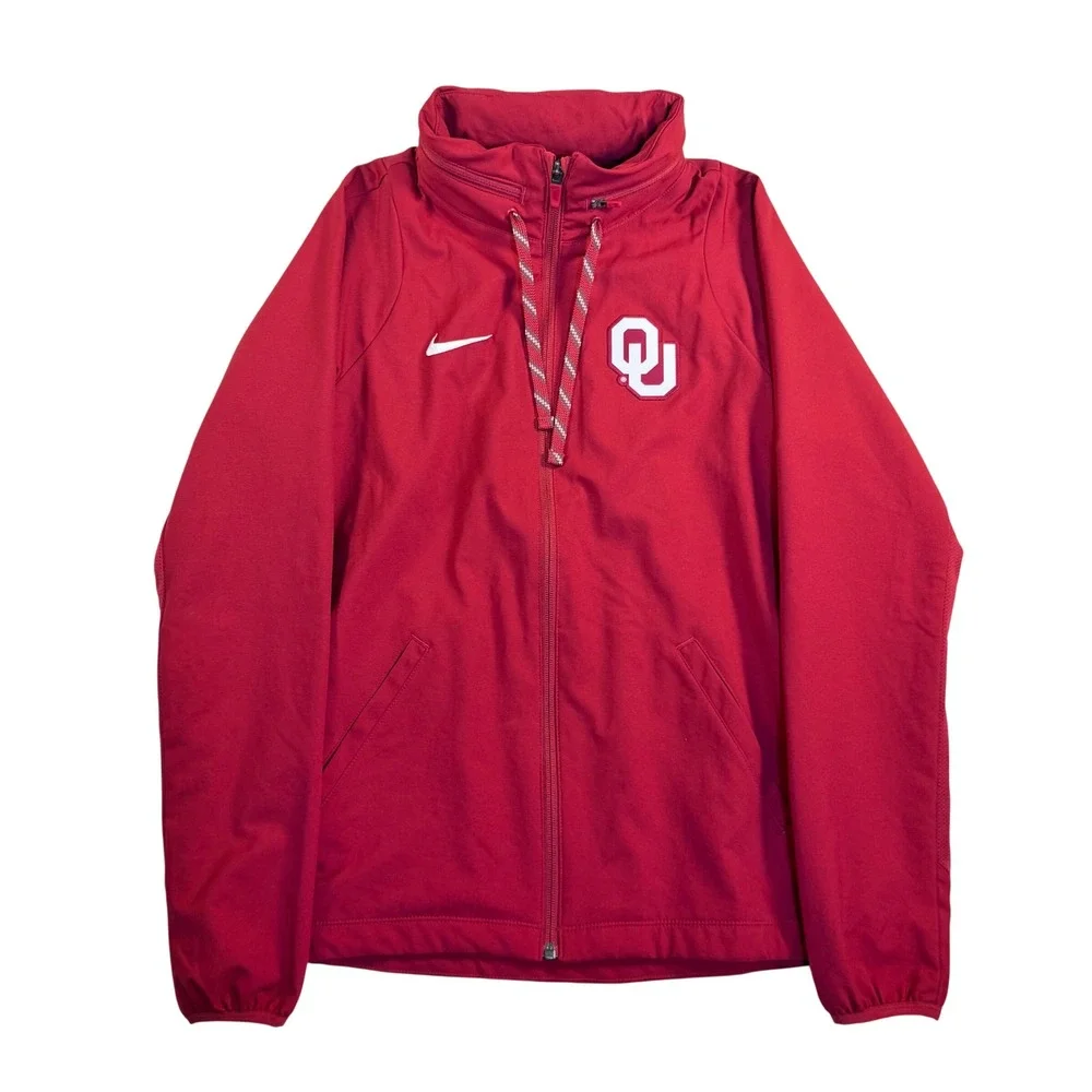 Oklahoma Sooners Nike Dri-FIT Full Zip Jacket Crimson Red Women's Small Logo